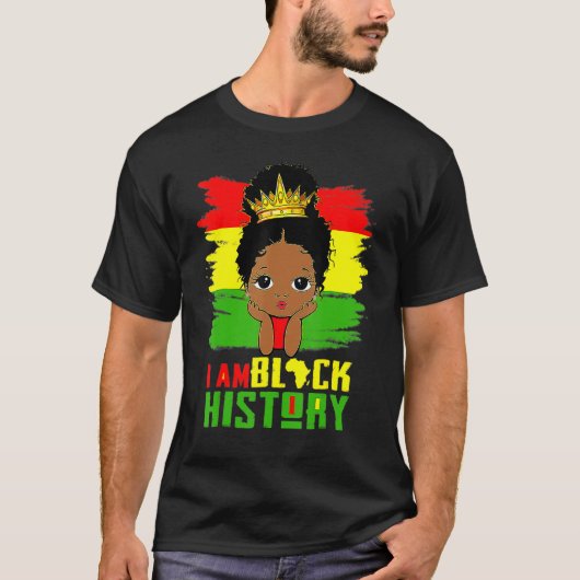 I Am Black History Month Pride African American Cu Tシャツ (正面)