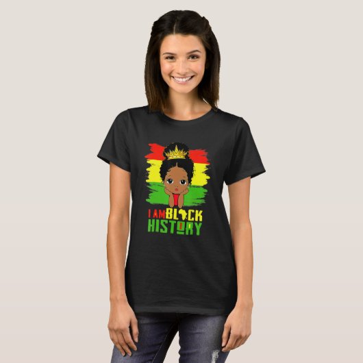 I Am Black History Month Pride African American Cu Tシャツ (正面フル)