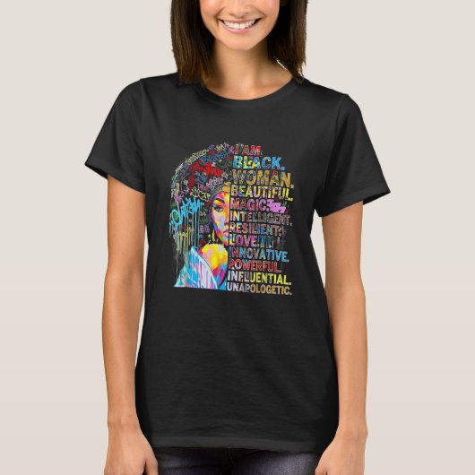 I Am Black History Month, Strong African Queen Gir Tシャツ (正面)