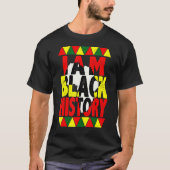 I Am Black History Pride Black History Month Afric Tシャツ (正面)