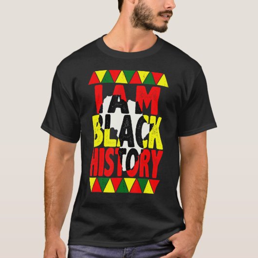 I Am Black History Pride Black History Month Afric Tシャツ (正面)