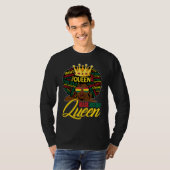 I Am Black History Queen BHM BLM Pride Melanin Wom Tシャツ (正面フル)