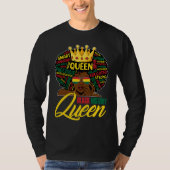 I Am Black History Queen BHM BLM Pride Melanin Wom Tシャツ (正面)