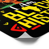 I Am Black History Women Girl Black History Month  ポスター (角)