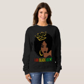 I AM BLACK HISTORY Women Girls Black Queen Month H スウェットシャツ (正面フル)