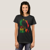 I AM BLACK HISTORY Women Girls Black Queen Month H Tシャツ (正面フル)