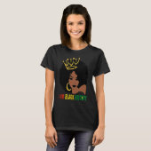 I AM BLACK HISTORY Women Girls Black Queen Month H Tシャツ (正面フル)