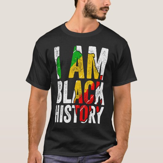 I Am Black History  Women Men African American Gra Tシャツ (正面)