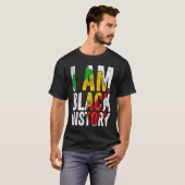I Am Black History  Women Men African American Gra Tシャツ (正面フル)