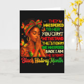 I Am Black Pride Black History Month African Outfi カード (黄色い花)
