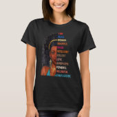 I Am Black Woman Black History Afro African Pride  Tシャツ (正面)