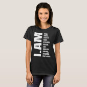 I Am Black Woman Black History Afro Frican Pride G Tシャツ (正面フル)
