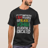 I Am Black Woman Black History Month African Ameri Tシャツ (正面)