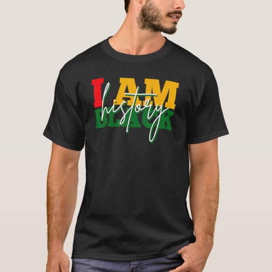 I Am Black Woman Black History Month Educated Blac Tシャツ (正面)