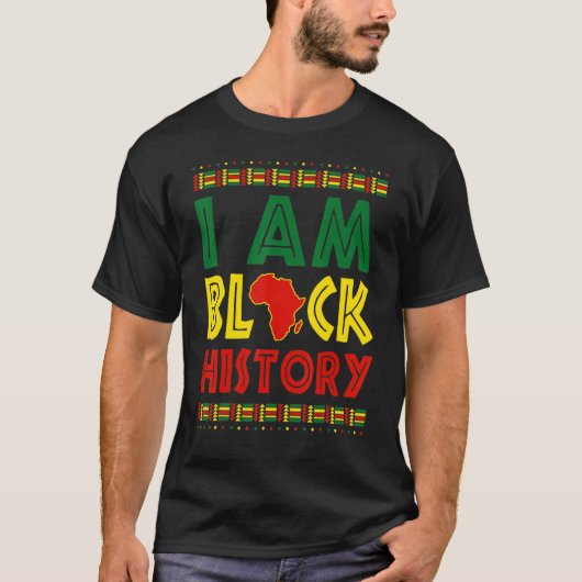 I Am Black Woman Black History Month Educated Blac Tシャツ (正面)