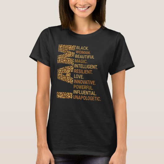 I Am Black Woman Educated Melanin Black History Mo Tシャツ (正面)