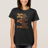 I Am Black Woman Educated Melanin Pride Black Hist Tシャツ (正面)