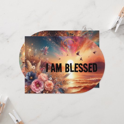  I am blessed  backpack  招待状 (正面/裏面インサイチュ)
