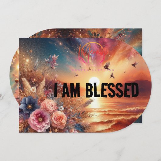  I am blessed  backpack  招待状 (正面/裏面)