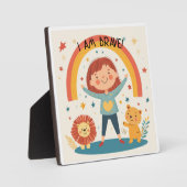 I Am Brave – キッズ肯定テーブルトッププラーク フォトプラーク (正面)