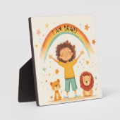 I Am Brave – キッズ肯定テーブルトッププラーク フォトプラーク (正面)