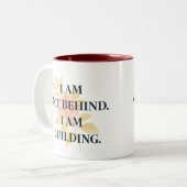 I Am Building | Affirmation Mug for Women ツートーンマグカップ (正面左)