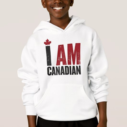 I Am Canadian - Patriotic Statement & Maple leaf (正面)