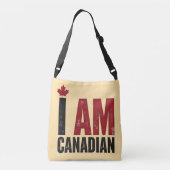 I Am Canadian - Patriotic Statement & Maple leaf クロスボディバッグ (裏面)