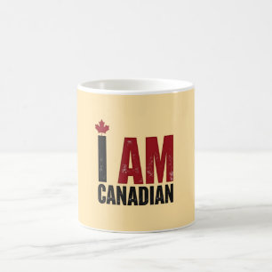 I Am Canadian - Patriotic Statement & Maple leaf コーヒーマグカップ