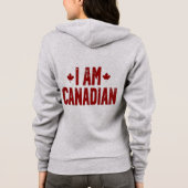 I Am Canadian - Patriotic Statement & Maple leaf パーカ (裏面)