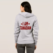 I Am Canadian - Patriotic Statement & Maple leaf パーカ (裏面フル)