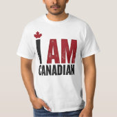 I Am Canadian - Patriotic Statement & Maple leaf Tシャツ (正面)