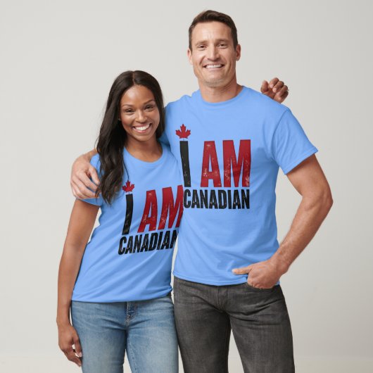 I Am Canadian - Patriotic Statement & Maple leaf Tシャツ (ユニセックス)