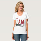 I Am Canadian - Patriotic Statement & Maple leaf Tシャツ (正面フル)