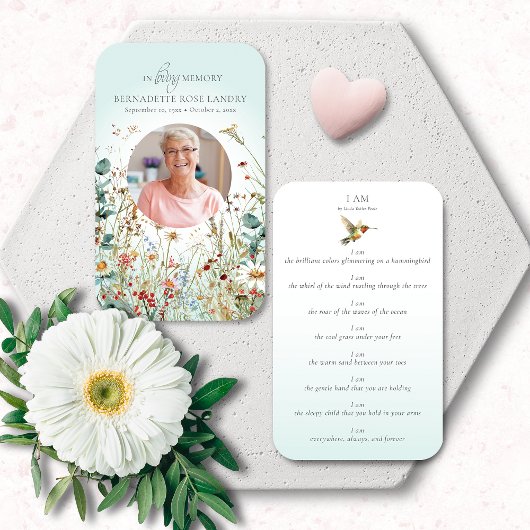 I AM, Celebration of Life Hummingbird Wildflowers