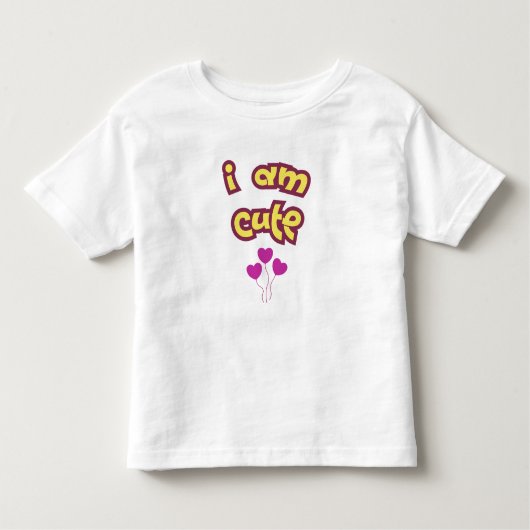 I am cute トドラーTシャツ (正面)