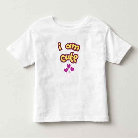 I am cute トドラーTシャツ (正面)