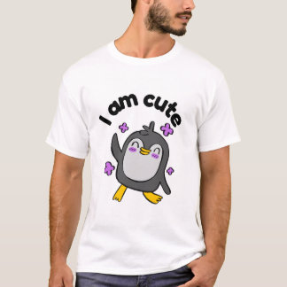 I am cute penguin design tシャツ