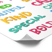 I Am Daily Affirmation Colorful Christian Kids Tod ポスター (角)