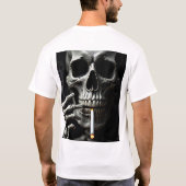 "I Am Dead Already" Skeleton Smoker - Dark Gothic Tシャツ (裏面)