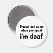 I am deaf. Limited hearing. Doven, slechthorend  マグネット (正面/裏面)