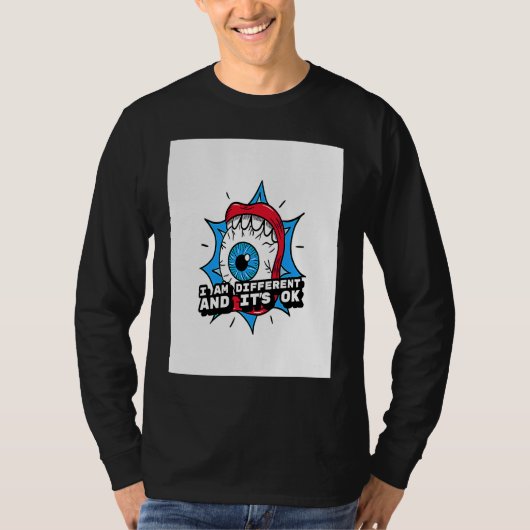 I am different and It's ok Tシャツ (正面)