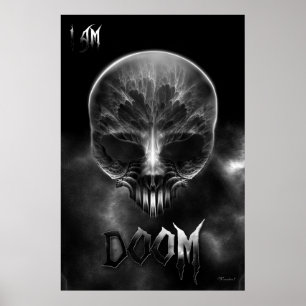I Am Doom Fractal Skull ポスター