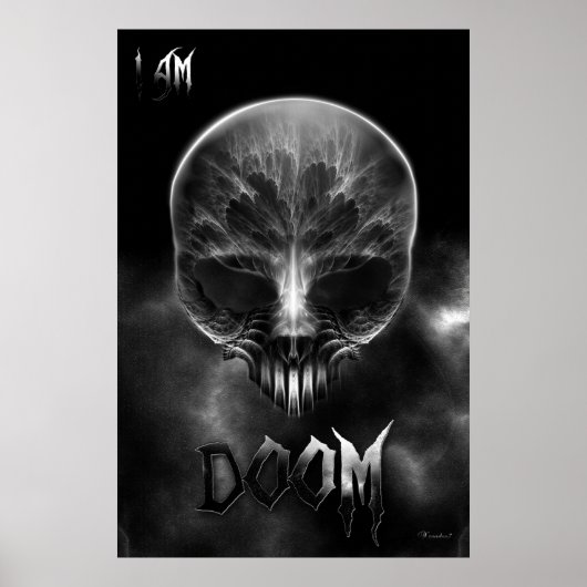 I Am Doom Fractal Skull ポスター (正面)