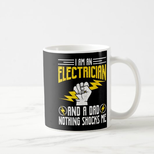I Am Electrician And A Dad Nothing Shocks Me, Fath コーヒーマグカップ (右)