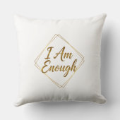 I Am Enough スクリプトスローピロー クッション (裏面)