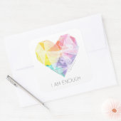 I Am Enough -鏡/スケールステッカー スクエアシール (封筒)