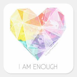 I Am Enough -鏡/スケールステッカー スクエアシール