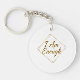 I Am Enough Minimal Script キーホルダー