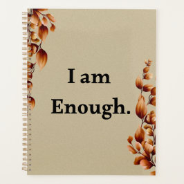 I Am Enough – Minimal Self Care Planner Cover プランナー手帳